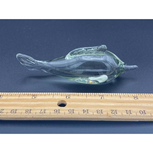 Blown Glass Marlin Figurine Paperweight Handmade Ngwenya Glass Small Clear - Picture 5 of 6